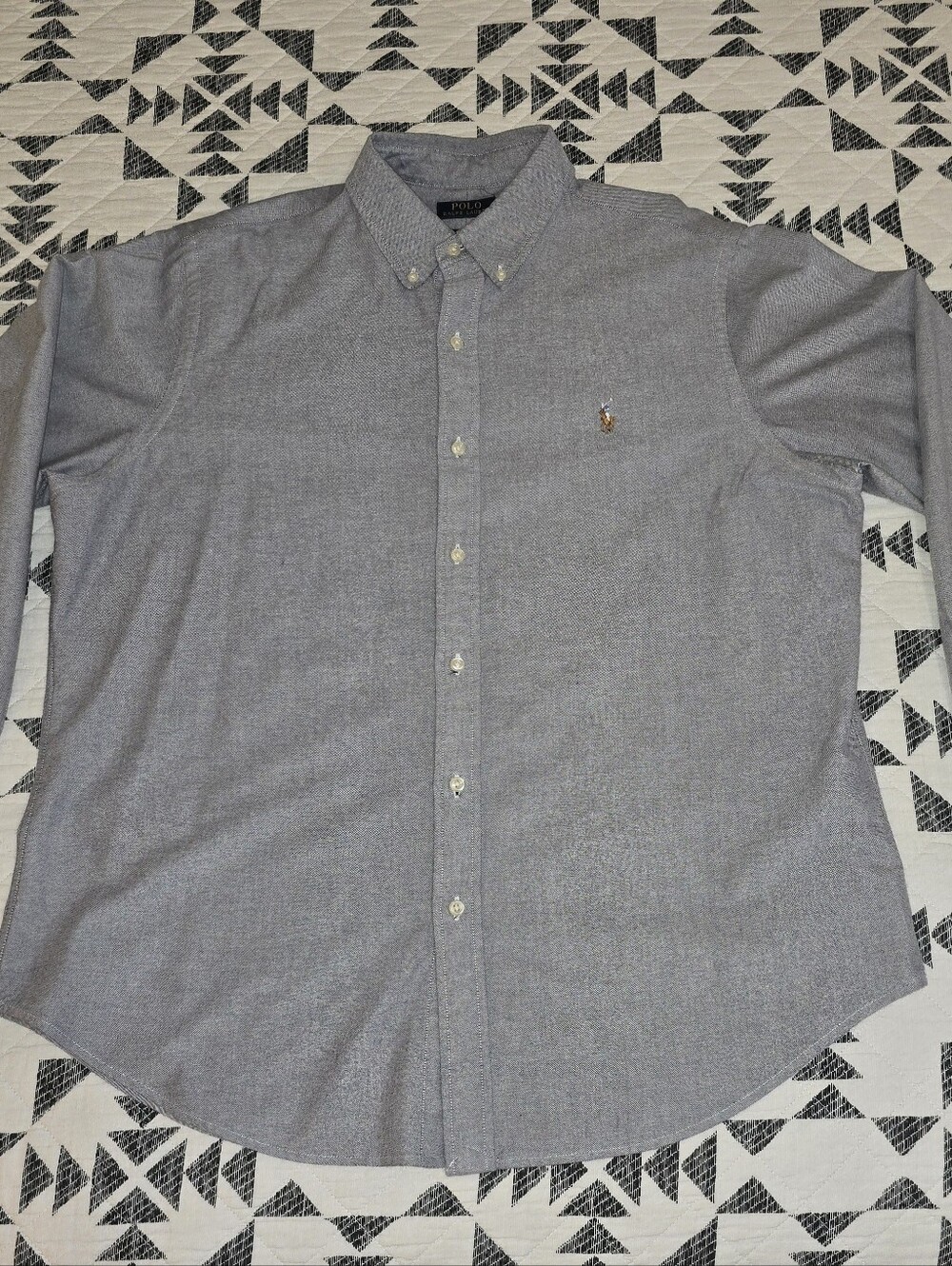 XL - Ralph Lauren Men's Button-Down Shirt in Heather Gray. (NEW CONDITION)